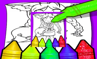Anime Fox Girl Cute Coloring Pages