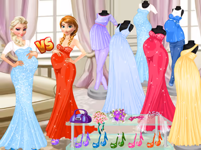 Pregnant Princesses Fashion Dressing Roo