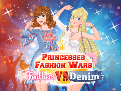 Princesses Fashion Wars Feathers VS Deni