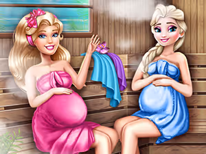 Cute Mommies Pregnant Sauna