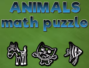 Animals math puzzles