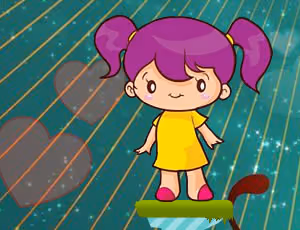 Valentine Girl Jumping