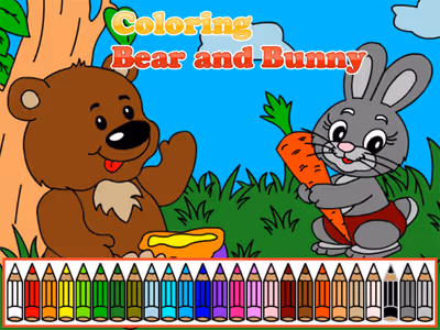 Coloring Bear and Bunny