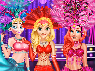 Princess as Los Vegas Showgirls