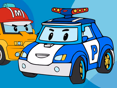 Robocar Coloring Book