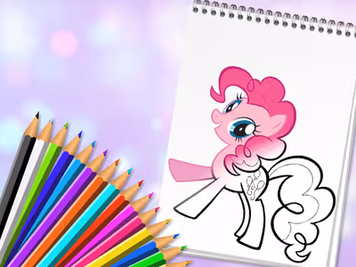 Cute Pony Coloring Book