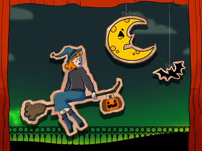 Halloween Witch Fly