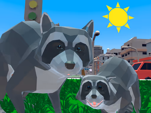 Raccoon Adventure City Simulator 3D
