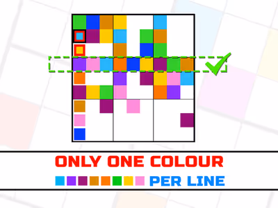 Only 1 color per line