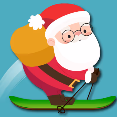 Avalanche Santa Ski Xmas