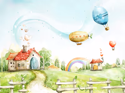 Cartoon Dreaming Scences Slide