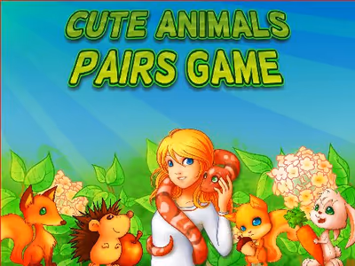 Cute Animals Pairs Game