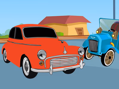 Old Timer Cars Coloring