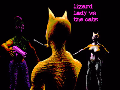 Lizard Lady vs The Cats