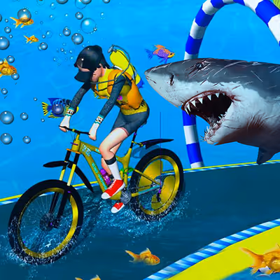 Under Water Bicycle Racing