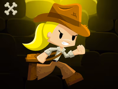 Lara and the skull gold
