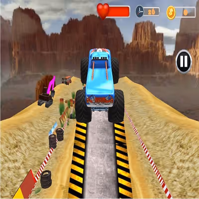 Monster Truck Tricky Stunt Race Game