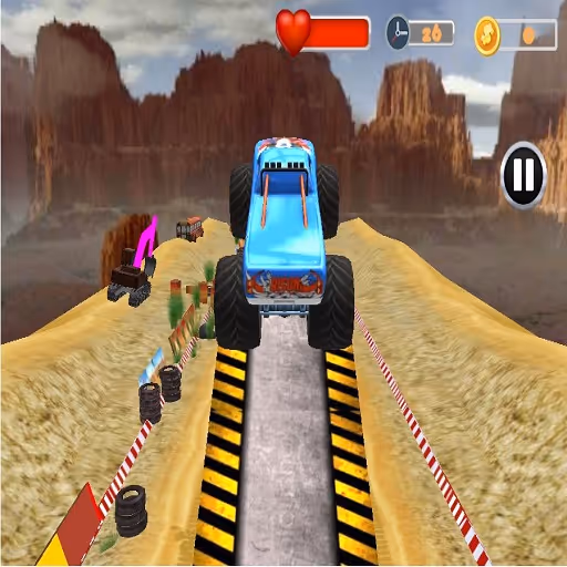 Monster Truck Tricky Stunt Race Game