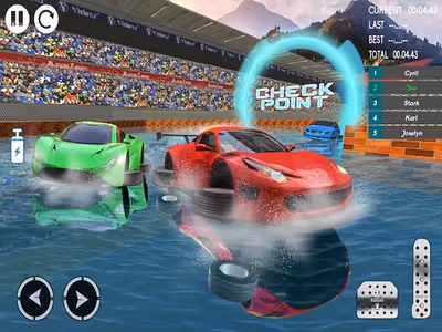 Water Car Stunt Racing 2019 3D Cars Stunt Games