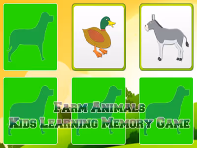 Kids Learning Farm Animals Memory