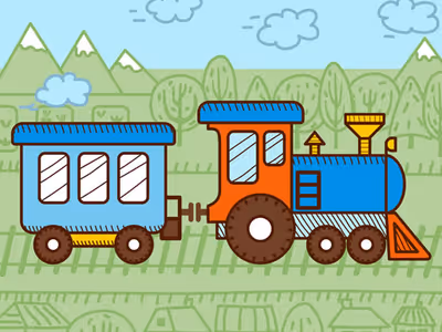 Trains For Kids Coloring