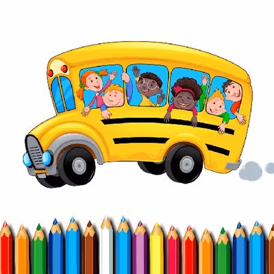School Bus Coloring Book