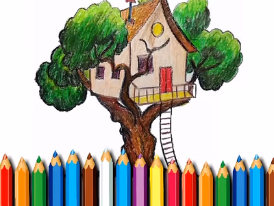 Tree House Coloring Book