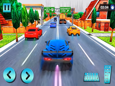 Car Racing in Fast Highway Traffic