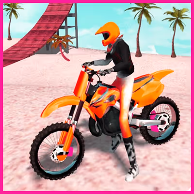 Motocross Beach Jumping Bike Stunt Game