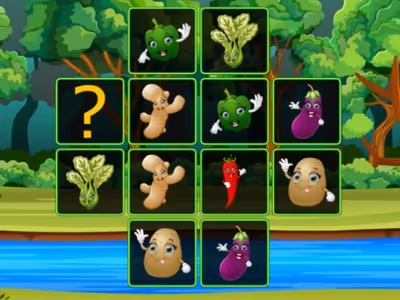 Vegetable Cards Match