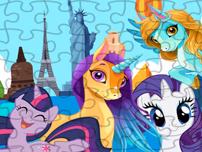Unicorns Travel The World Puzzle