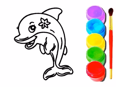 Dolphin Coloring Book