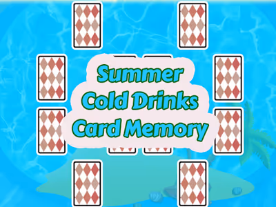 Summer Cold Drinks Card Memory