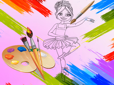 Little Ballerinas Coloring