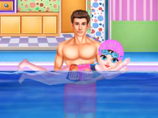 Baby Taylor Learn Swimming