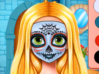Sisters Halloween Face Paint