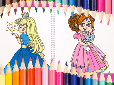 Beautiful Princess Coloring Book