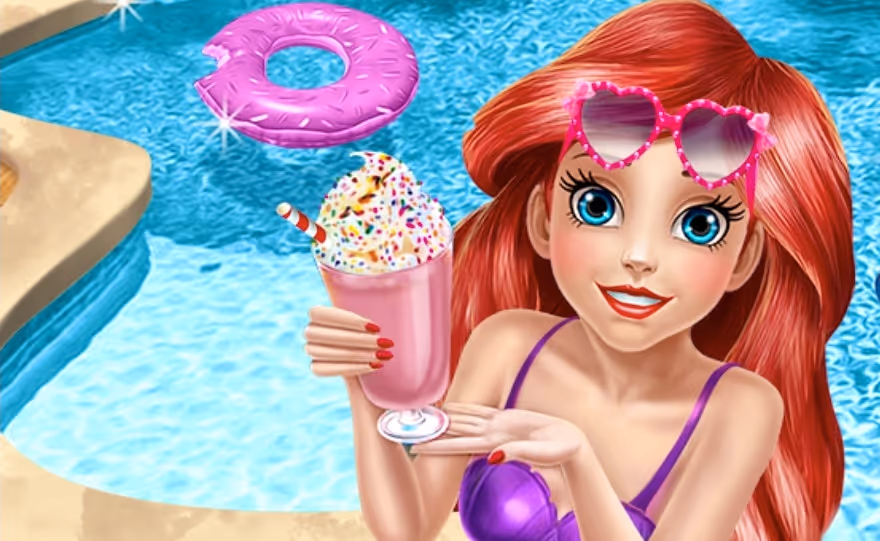 Mermaid Princess Pool Time