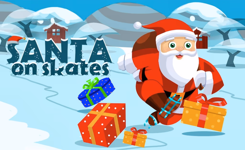 Santa on skates