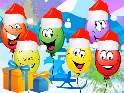 Christmas Balloons Bursting