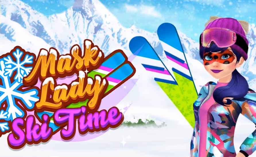 Mask Lady Ski Time