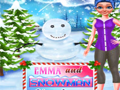 Emma And Snowman Christmas