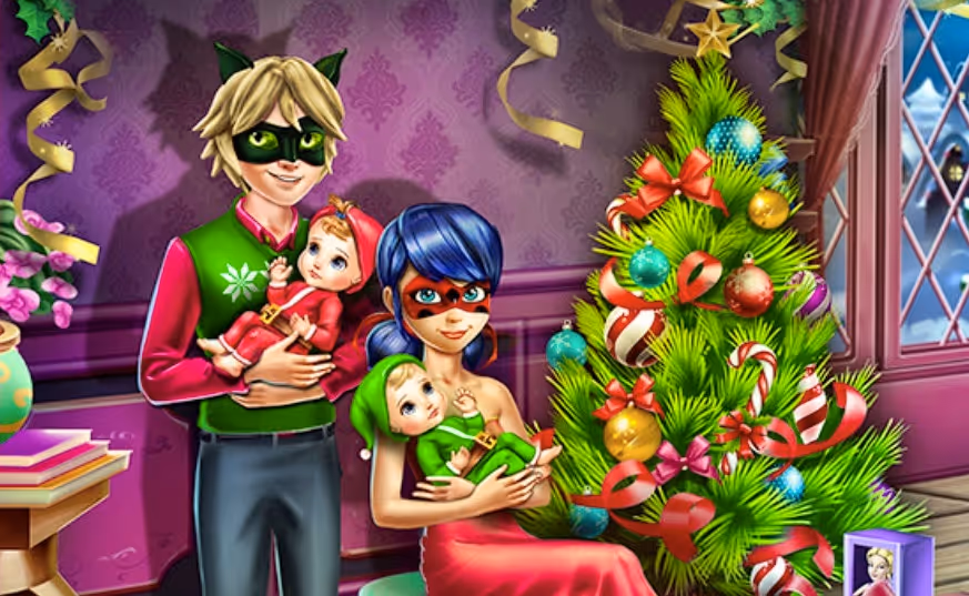 Dotted Girl Family Christmas