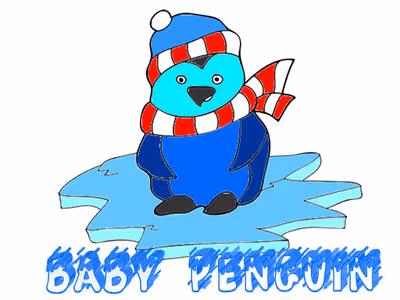 Baby Penguin Coloring