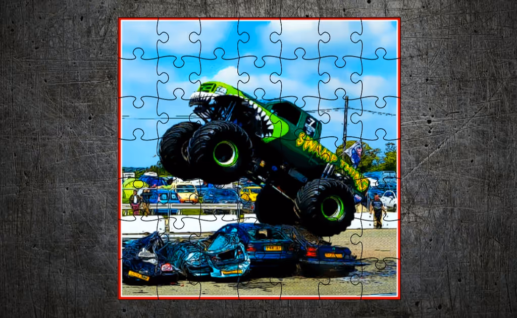 Monster Trucks Racing Puzzle