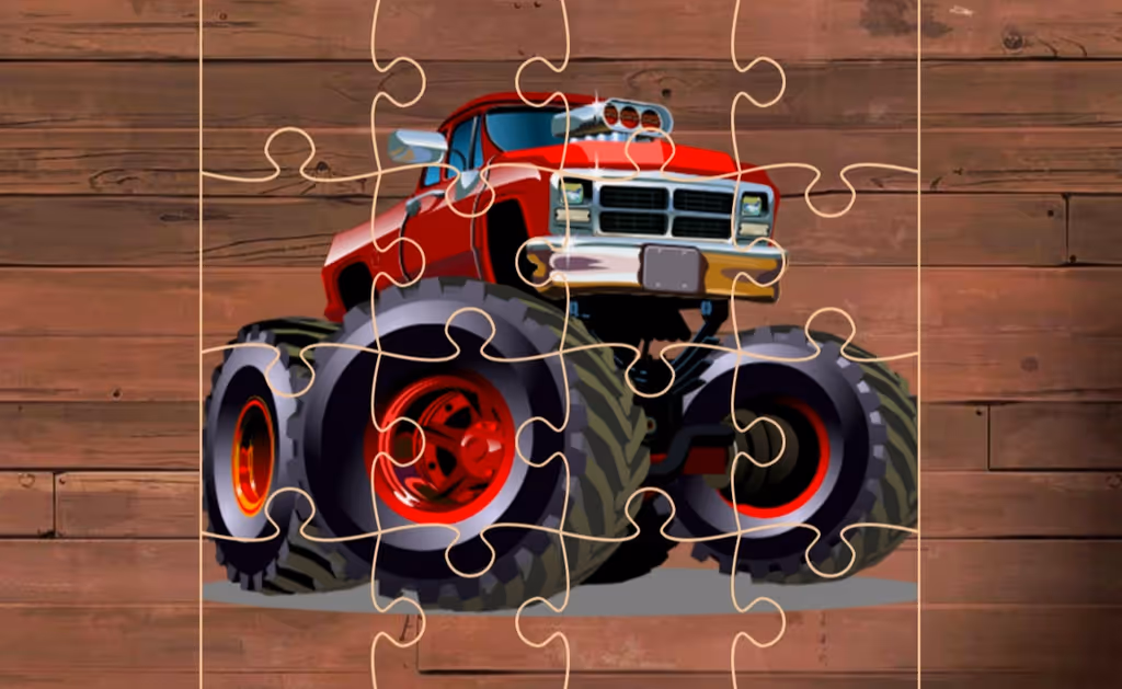 Crazy Monster Trucks Puzzle
