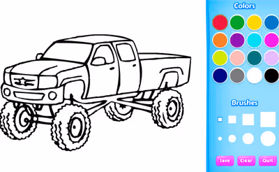 Monster Truck Coloring Book