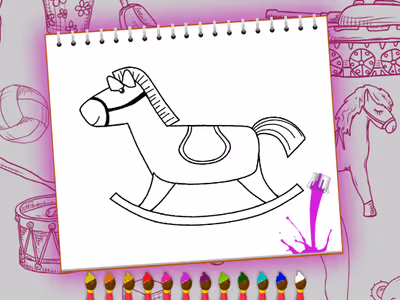 Coloring Book Toy Shop