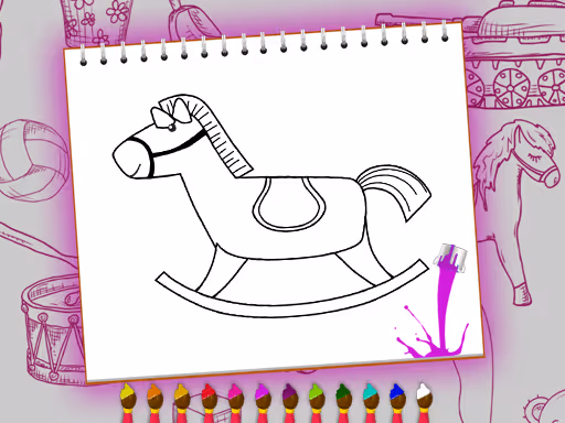 Coloring Book Toy Shop