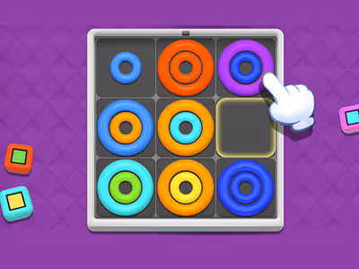 Neon Circles & Color Sort Puzzle